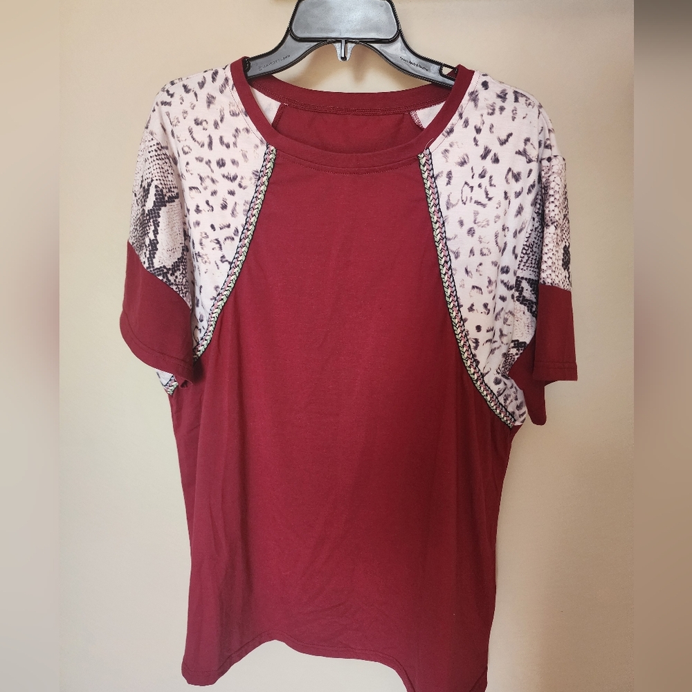Womens Raglan Short Sleeve Casual Top